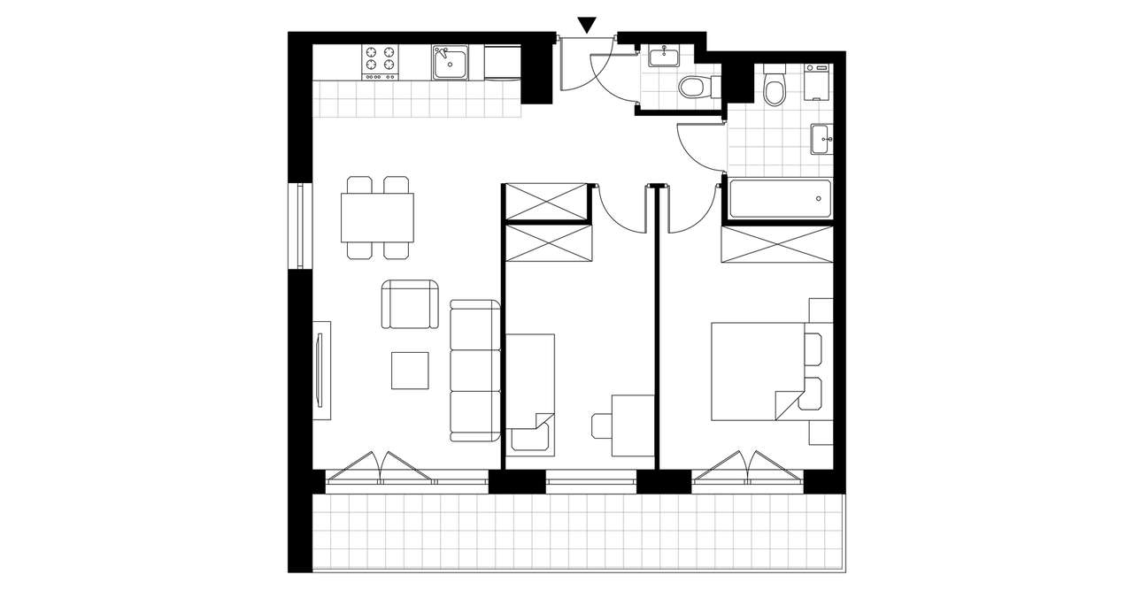 3-pokojowe mieszkanie 56m2 + balkon - Pełny obrazek: 4/9