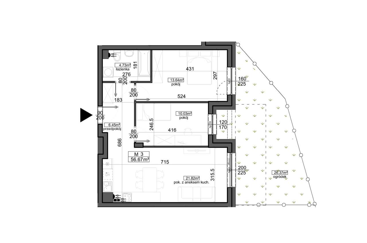 Mahonia Premium | mieszkanie 3-pok. | 48 - Pełny obrazek: 2/8