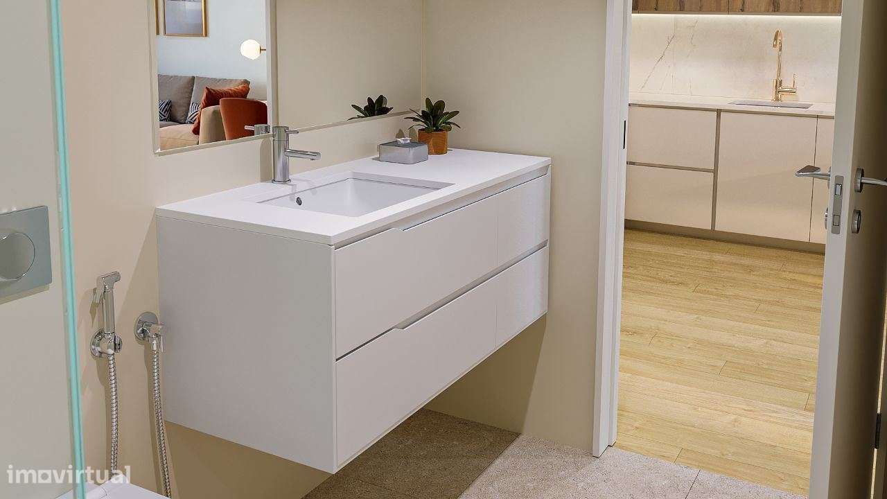 T1 Novo com varanda, garagem e eficiência energética A+-18