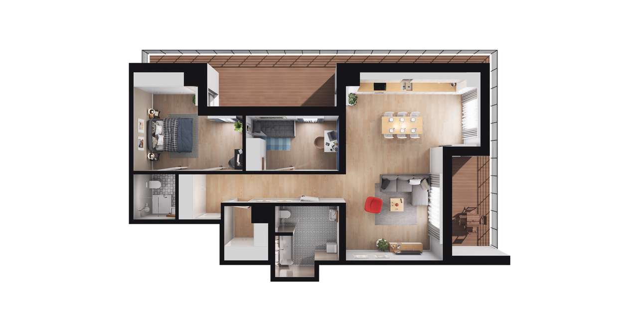 3-pokojowe mieszkanie 92m2 + loggia Bez Prowizji - Pełny obrazek: 2/8
