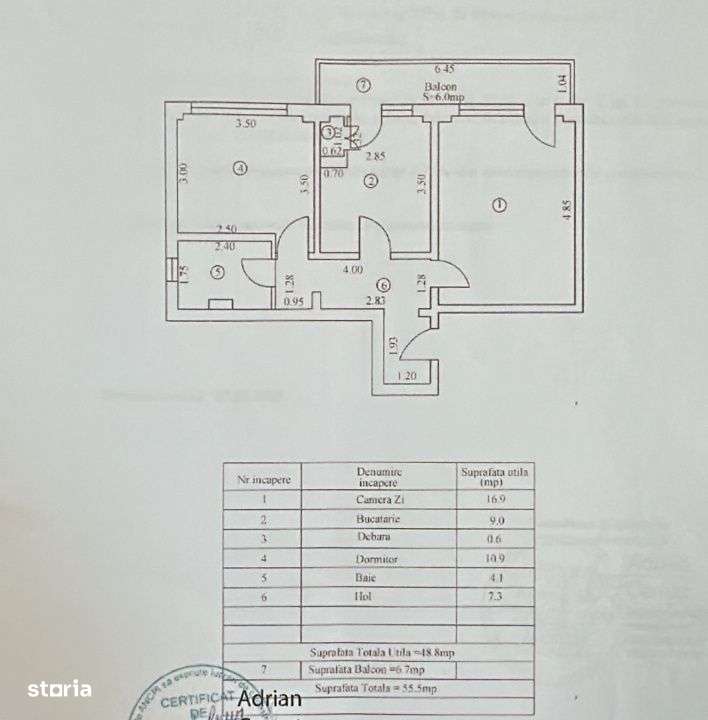 - Comision Zero, Apartament 2 camere 55mp, Plantelor et. 2/4 - Imagine principală: 2/6