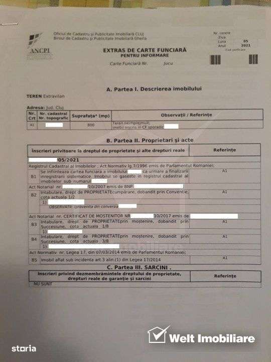 Posibilitate investitie, teren Jucu de Mijloc - proximitate Somes Gard - Imagine principală: 3/4