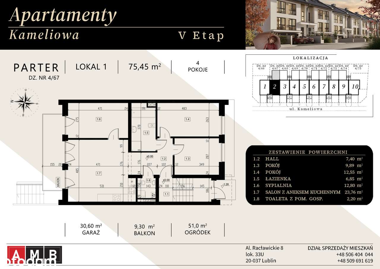 Nowe mieszkanie 4 pokoje bezczynszowe z garażem i ogrodem - Pełny obrazek: 5/6