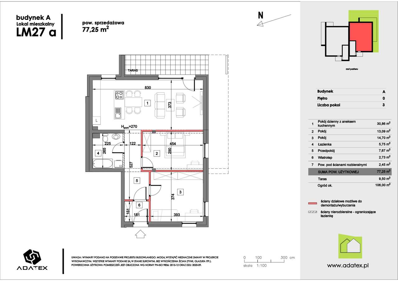 Zielona Podkowa | mieszkanie 3-pok. | 27A - 27/A - Pełny obrazek: 2/9