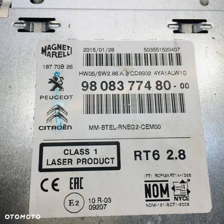 RADIO NAWIGACJA 9808377480 CITROEN DS5 - 3