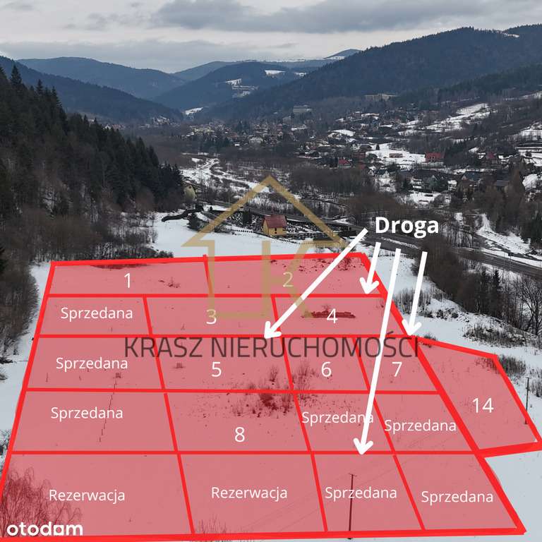 Widokowe działki budowlane w Kamienicy - Pełny obrazek: 2/8