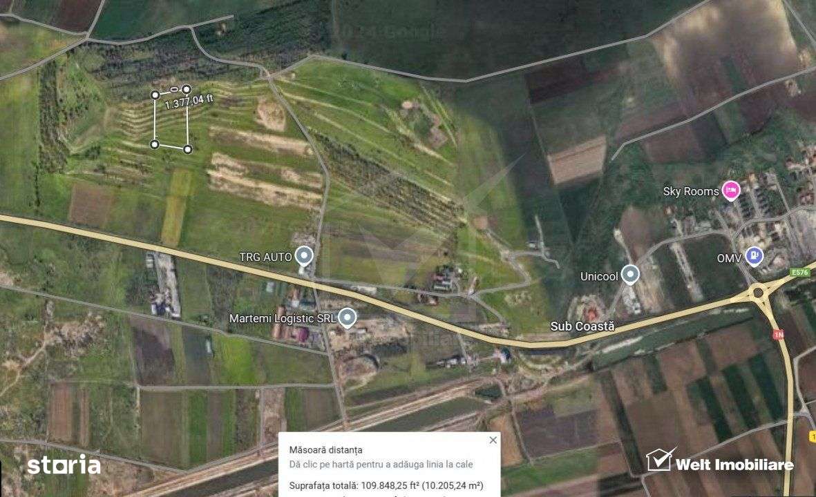 Teren zona Colonia Hodai, 10320 mp, Utr - TDA-L, terasat, acces auto - Imagine principală: 5/6