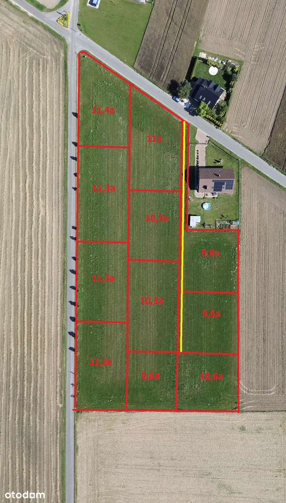 Działki budowlane Sieraków Śląski 1100m2 - Pełny obrazek: 2/5