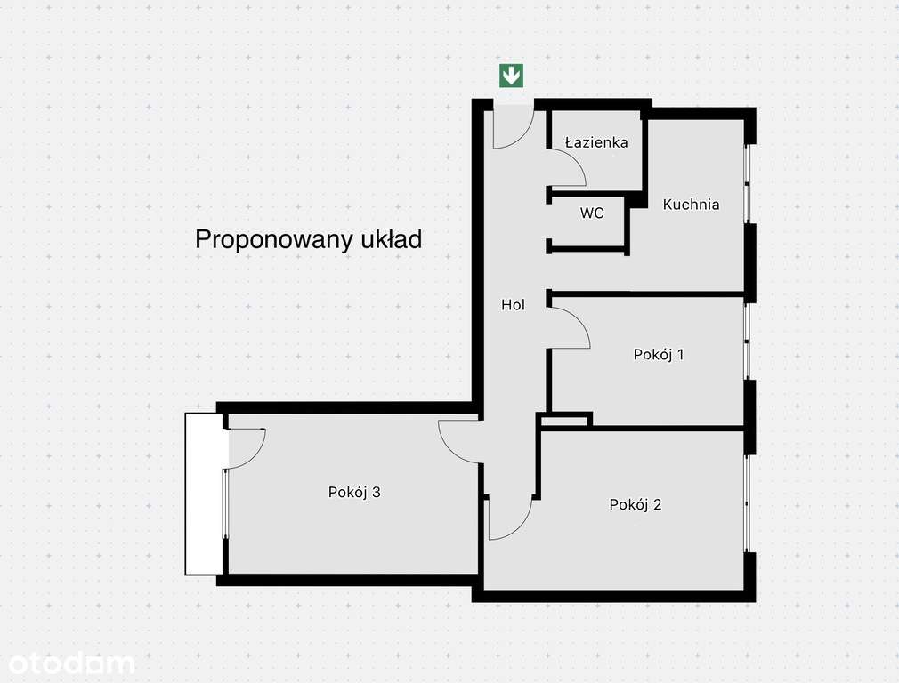 Przestronne 3 pokoje z balkonem | ul. Pszczyńska-11