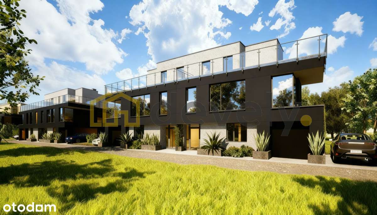 Bliźniak,Wola Justowska,ogród,tarasy,przeszklenia - Pełny obrazek: 3/11