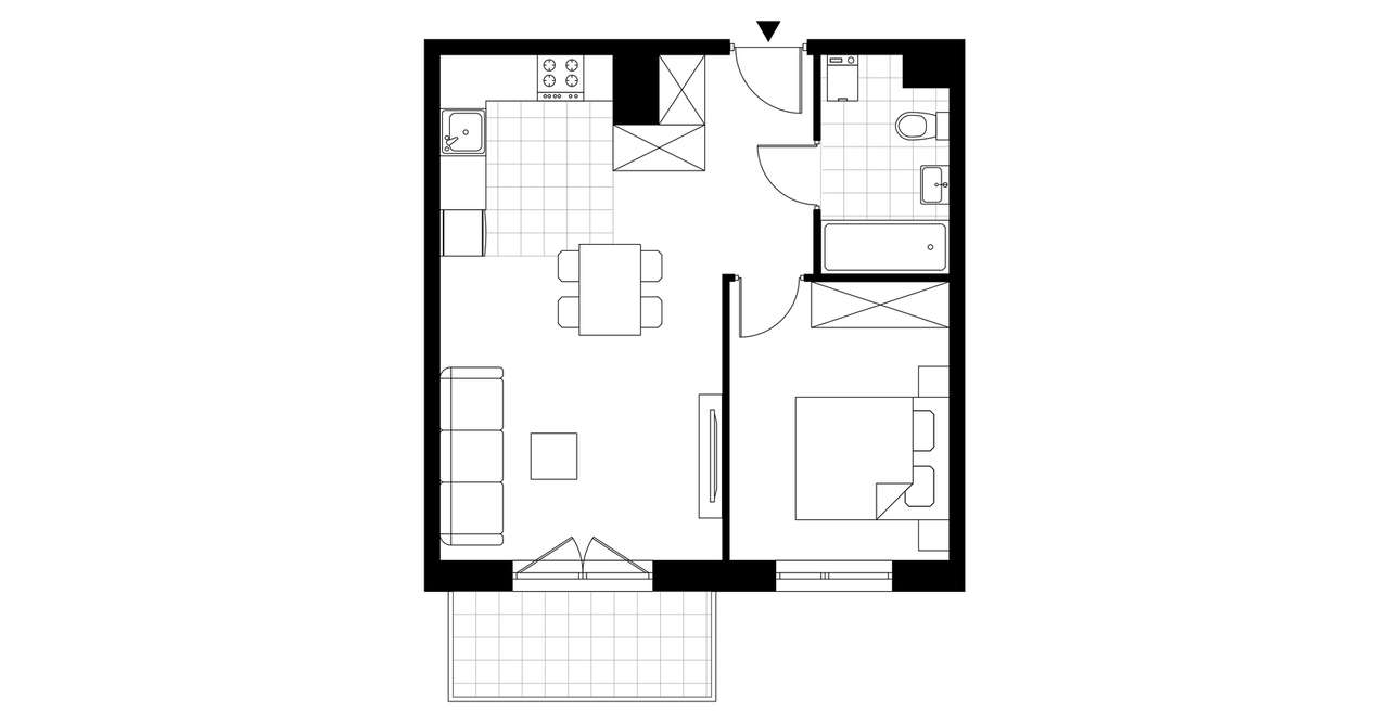 ul. Powstańców | mieszkanie 2-pok. | E 34 - Pełny obrazek: 4/8