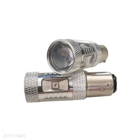 Bec led P21w 30w cree culoare rosu - 1