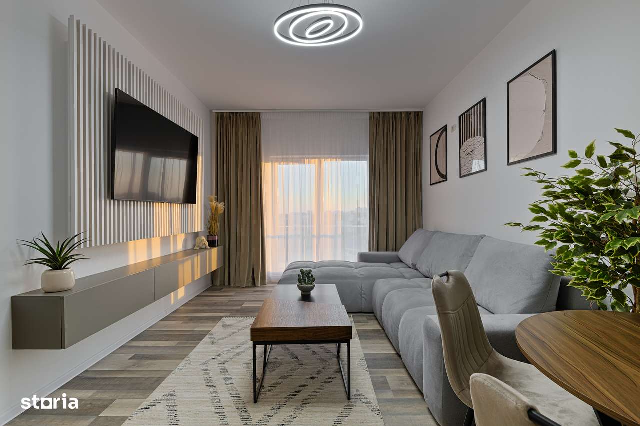 Apartament 2 camere in bloc nou, 64mp, Mobilat