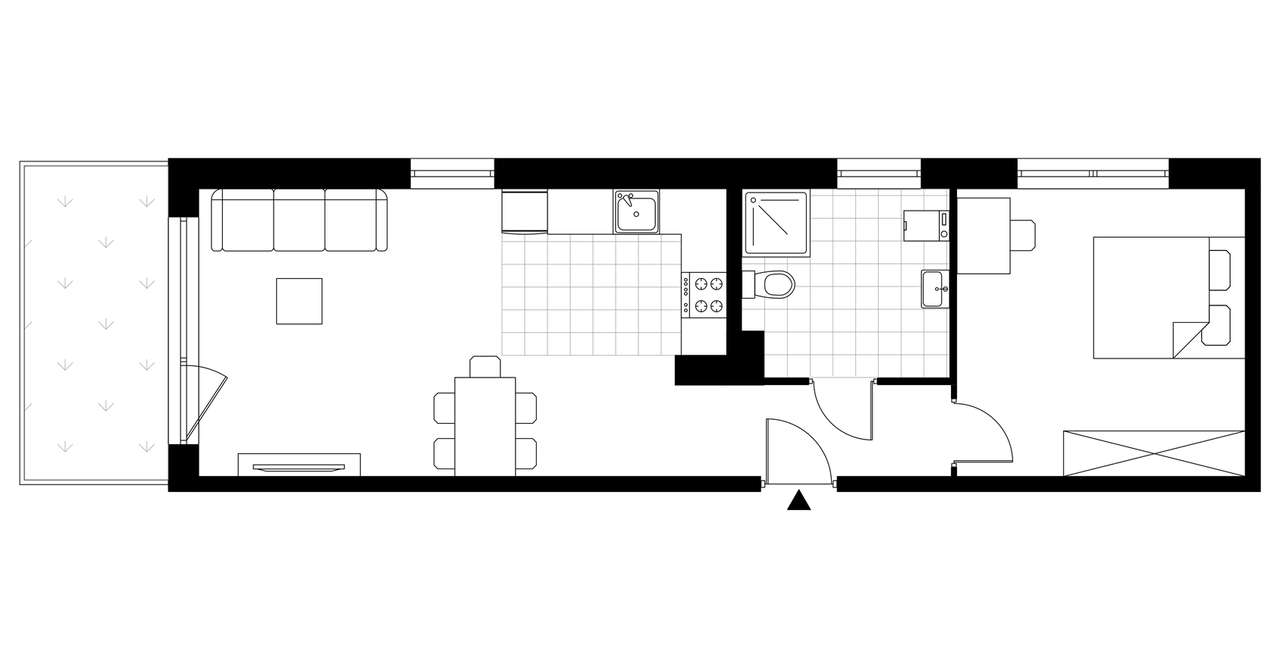 2-pokojowe mieszkanie 50m2 + ogródek Bez Prowizji - Pełny obrazek: 3/8