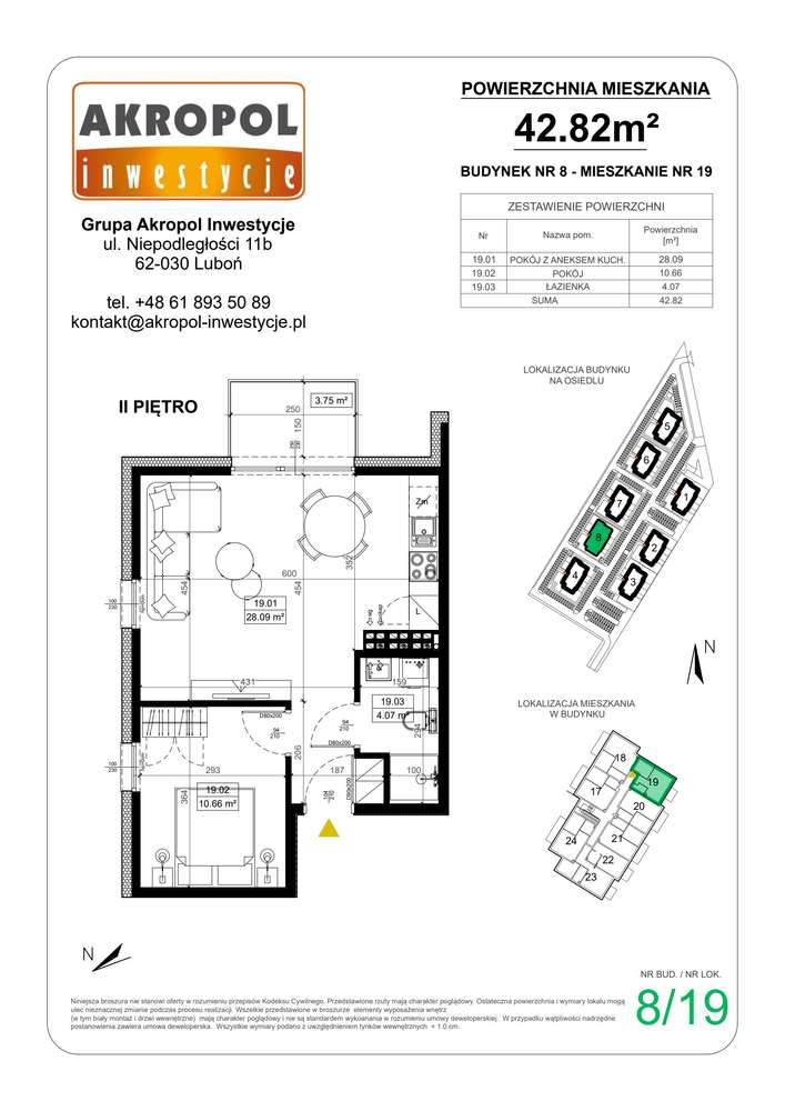 Środa ul. Strzelecka | mieszkanie 2-pok. | 8_M19 - Pełny obrazek: 2/4