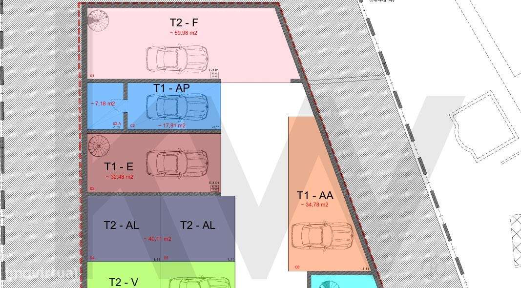 Apartamento T2 de Luxo com Piscina privativa | Fração F | Condomínio T - Grande imagem: 3/50