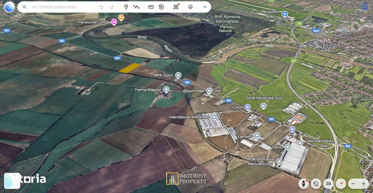 Teren 21.000 mp – Arad, Zona Industrială Sud – Acces A1 - Imagine principală: 2/5