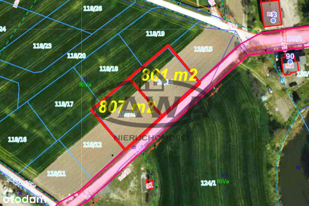 Działka budowlana 800 m2, plan miejscowy, media-5