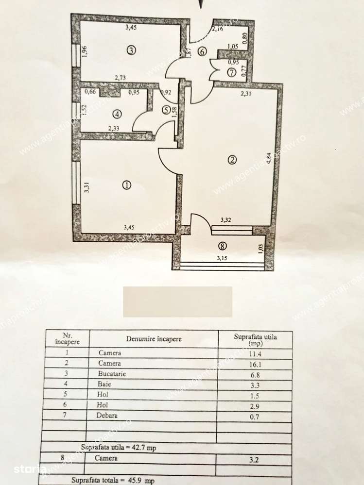 Apartament cu 2 camere, Micro 17, etaj 3!-7