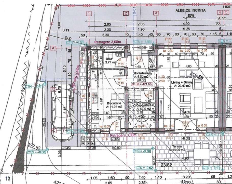 CASA DUPLEX CU CF DE VANZARE IN MANASTUR | ZONA CAMPULUI | SEMIFINISAT - Imagine principală: 4/16