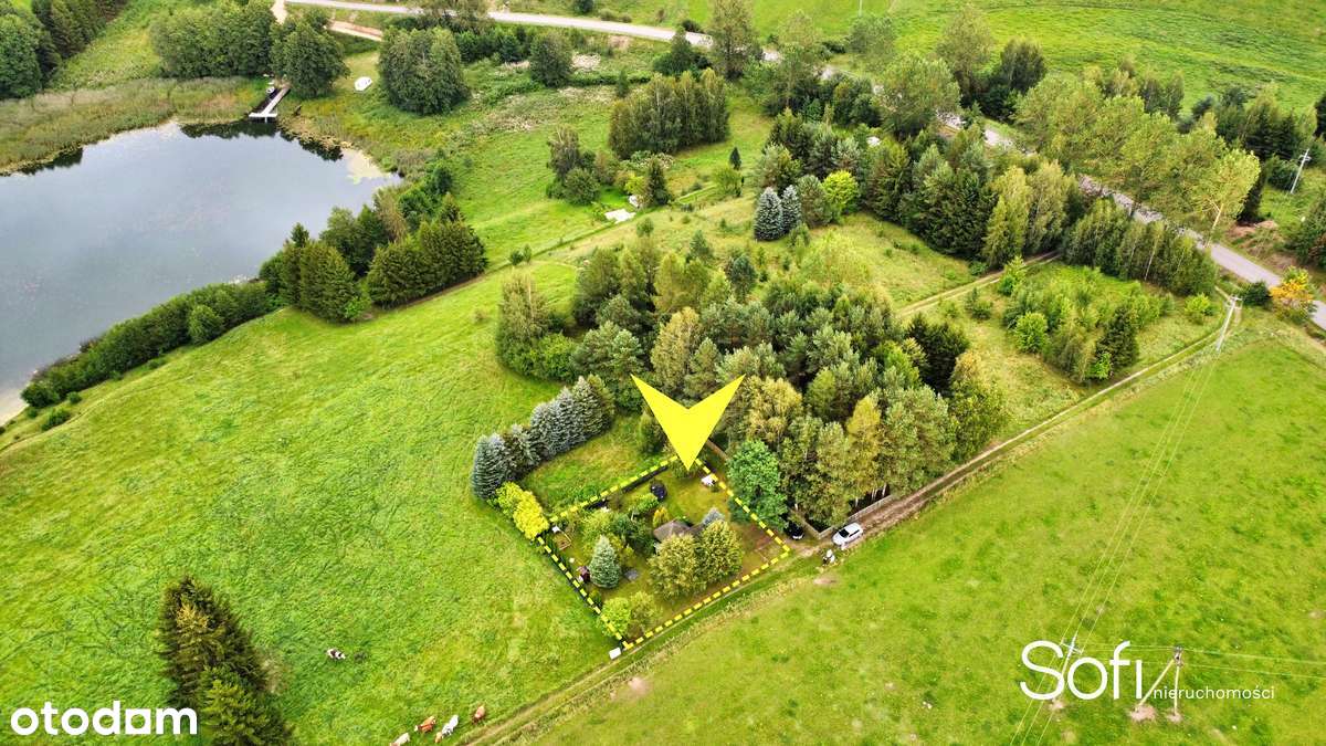 Wyjątkowa DZIAŁKA NAD J. SZELMENT WIELKI! Domek, Woda, Szambo, Prąd! - Pełny obrazek: 1/20