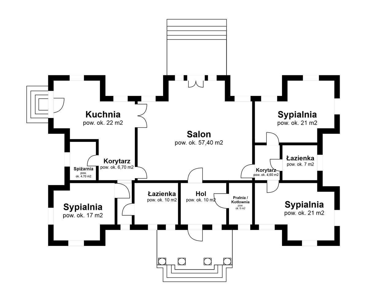 Dom w klasycznym stylu,  ogród, garaż dwustanowiskowy | Krężnica Jara-14