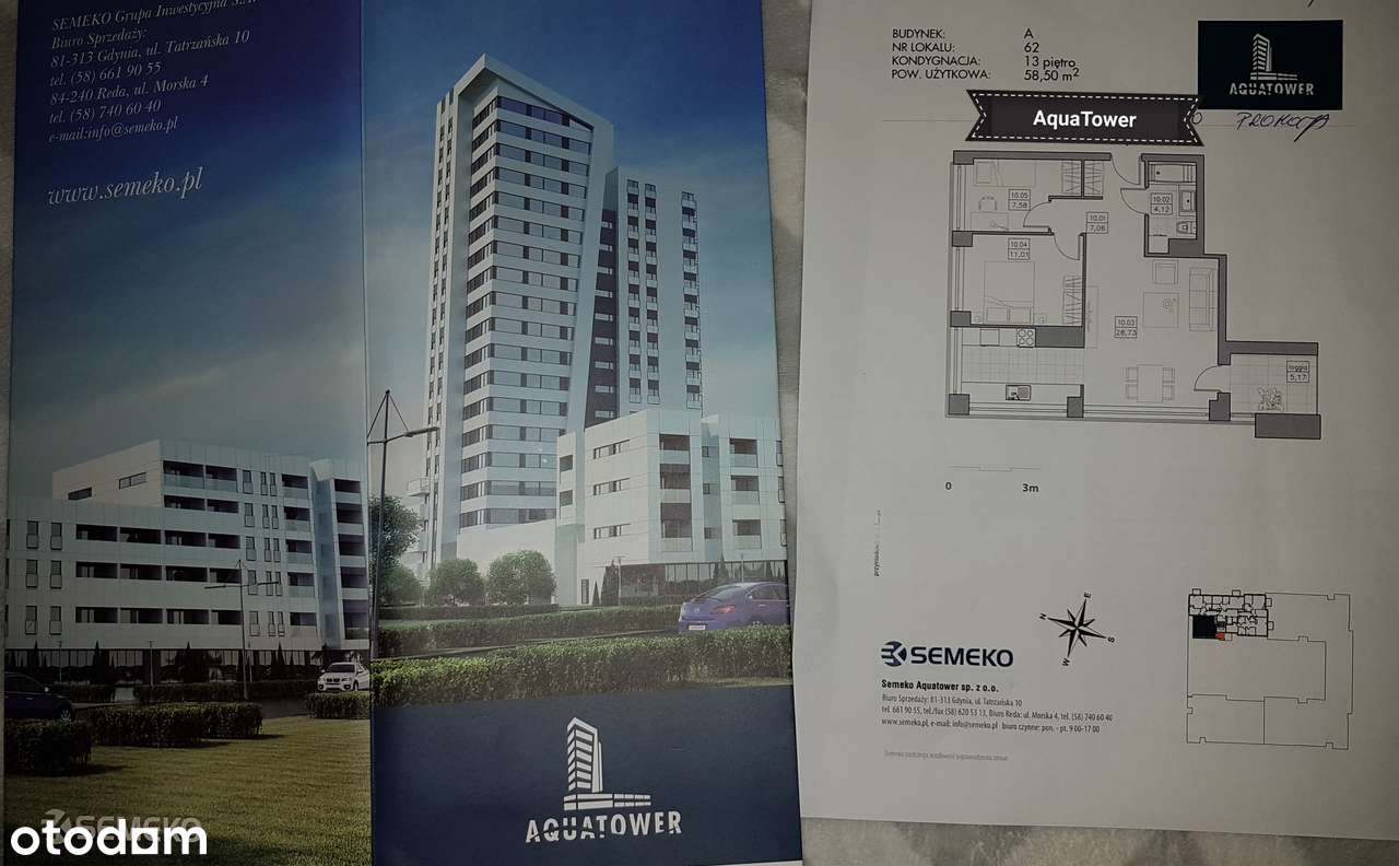 Sprzedam mieszkanie 3-pokojowe w Aqua Tower, 13 piętro, 58,5 m² - Pełny obrazek: 4/4