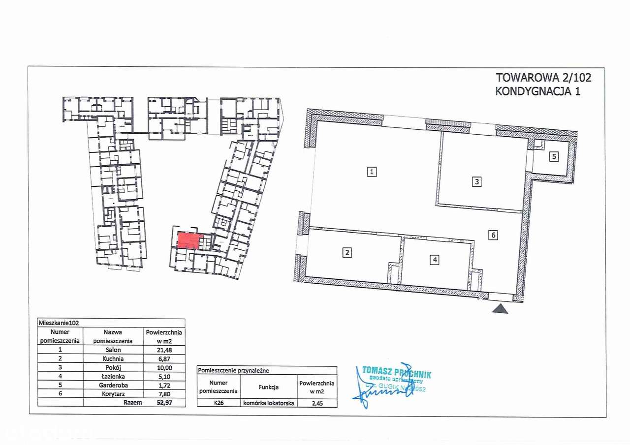 2-pokojowe mieszkanie 52m2 Bezpośrednio - Pełny obrazek: 2/7