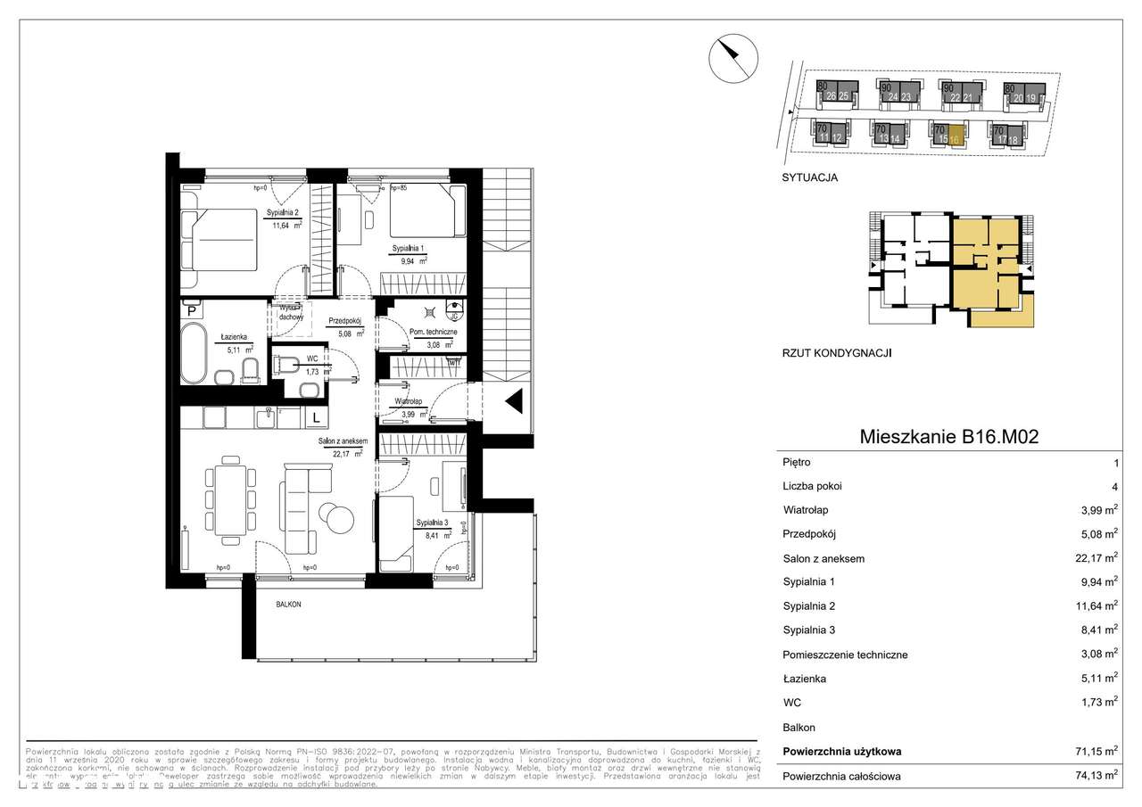 4-pokojowe mieszkanie 71m2 Bez Prowizji - Pełny obrazek: 2/7