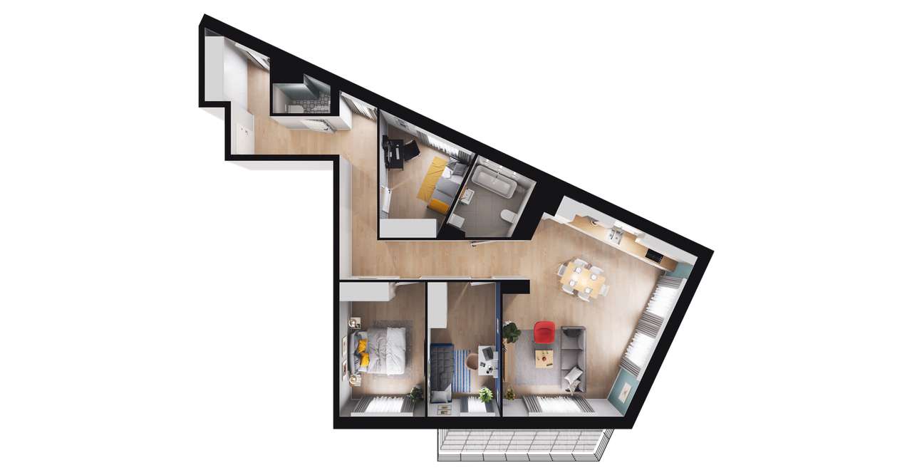 4-pokojowe mieszkanie 91m2 + balkon Bez Prowizji - Pełny obrazek: 2/8