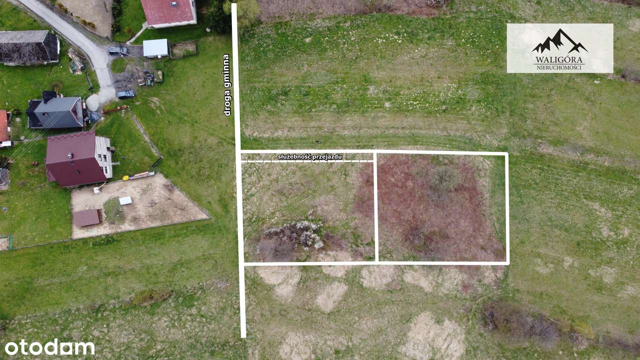 Hucisko, dwie widokowe działki budowlane po  7 arów-5