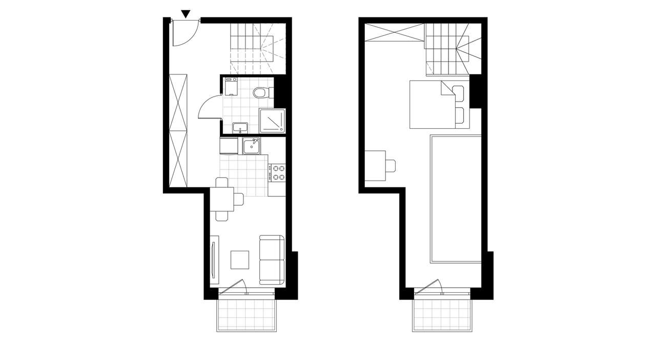 2-pokojowe mieszkanie 54m2 + 2 balkony - Pełny obrazek: 3/8