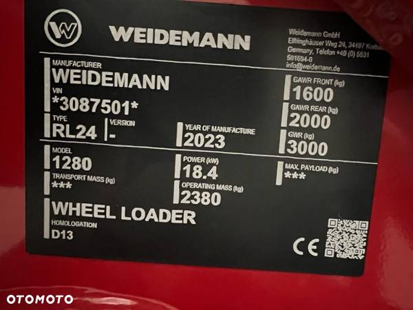 Weidemann 1280 - 9