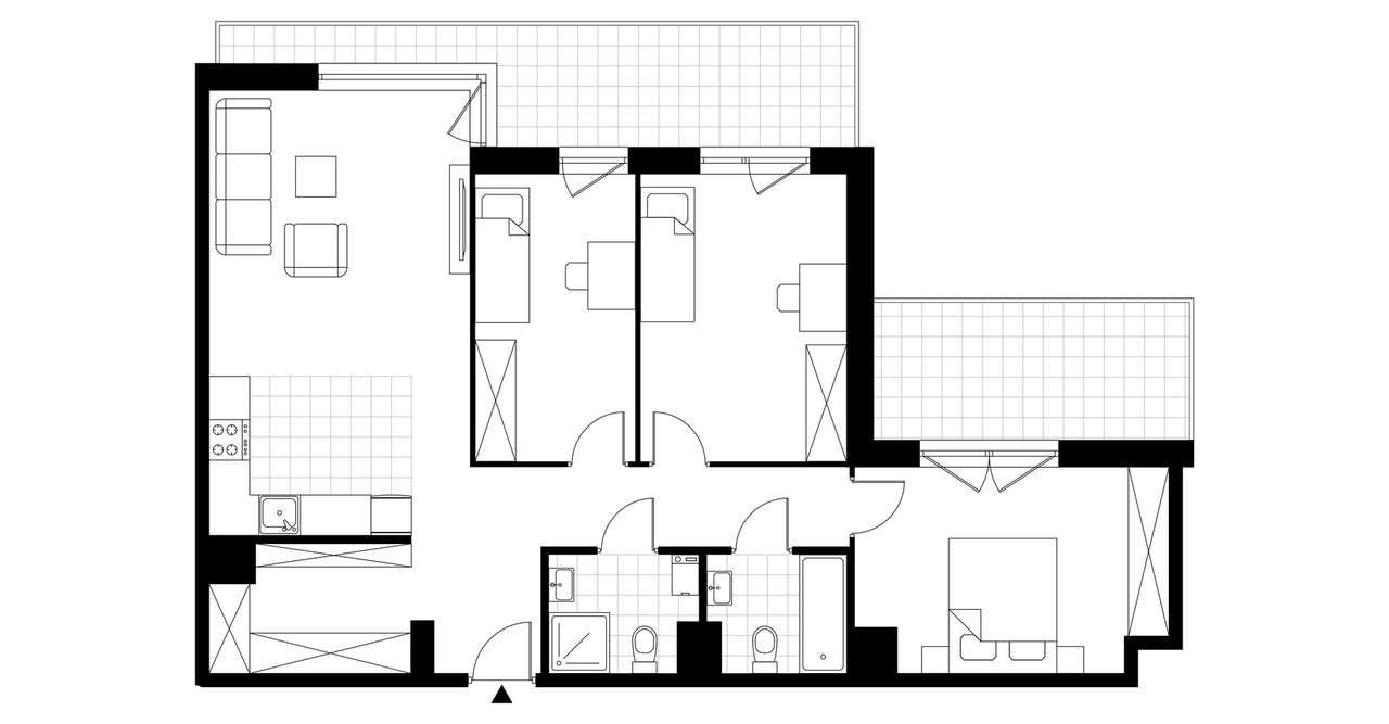 4-pokojowe mieszkanie 87m2 + taras Bez Prowizji - Pełny obrazek: 4/9