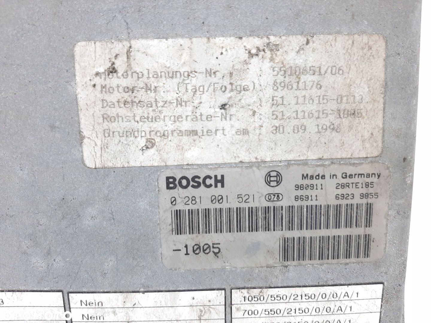 MAN 19.343 EURO2 SILENT 10000CM3 98R STEROWNIK SILNIKA BOSCH 0281001521 - 4