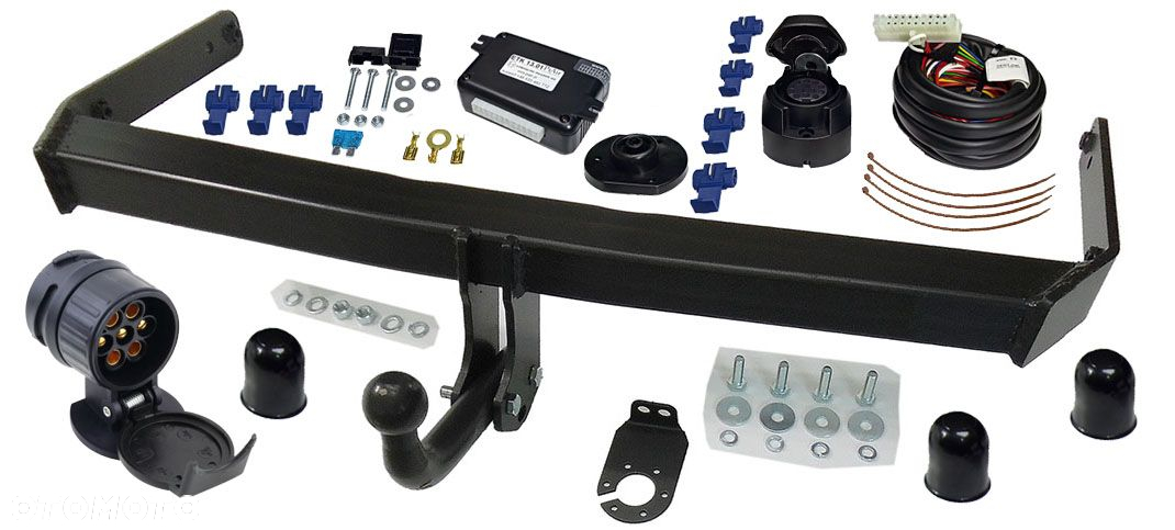 HAK HOLOWNICZY + MODUŁ + WIĄZKA 13P + ADAPTER 13/7PIN VW VOLKSWAGEN PASSAT B6 SEDAN+ KOMBI 2005-2010 - 11