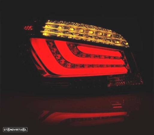 FAROLINS TRASEIROS LIGHTBAR LED PARA BMW E60 03-07 VERMELHO BRANCO ESCURECIDOS - 2