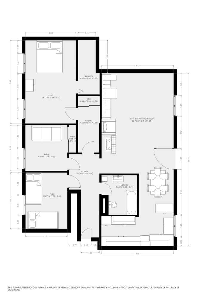 Przestronne mieszkanie z balkonem, 1 piętro-14