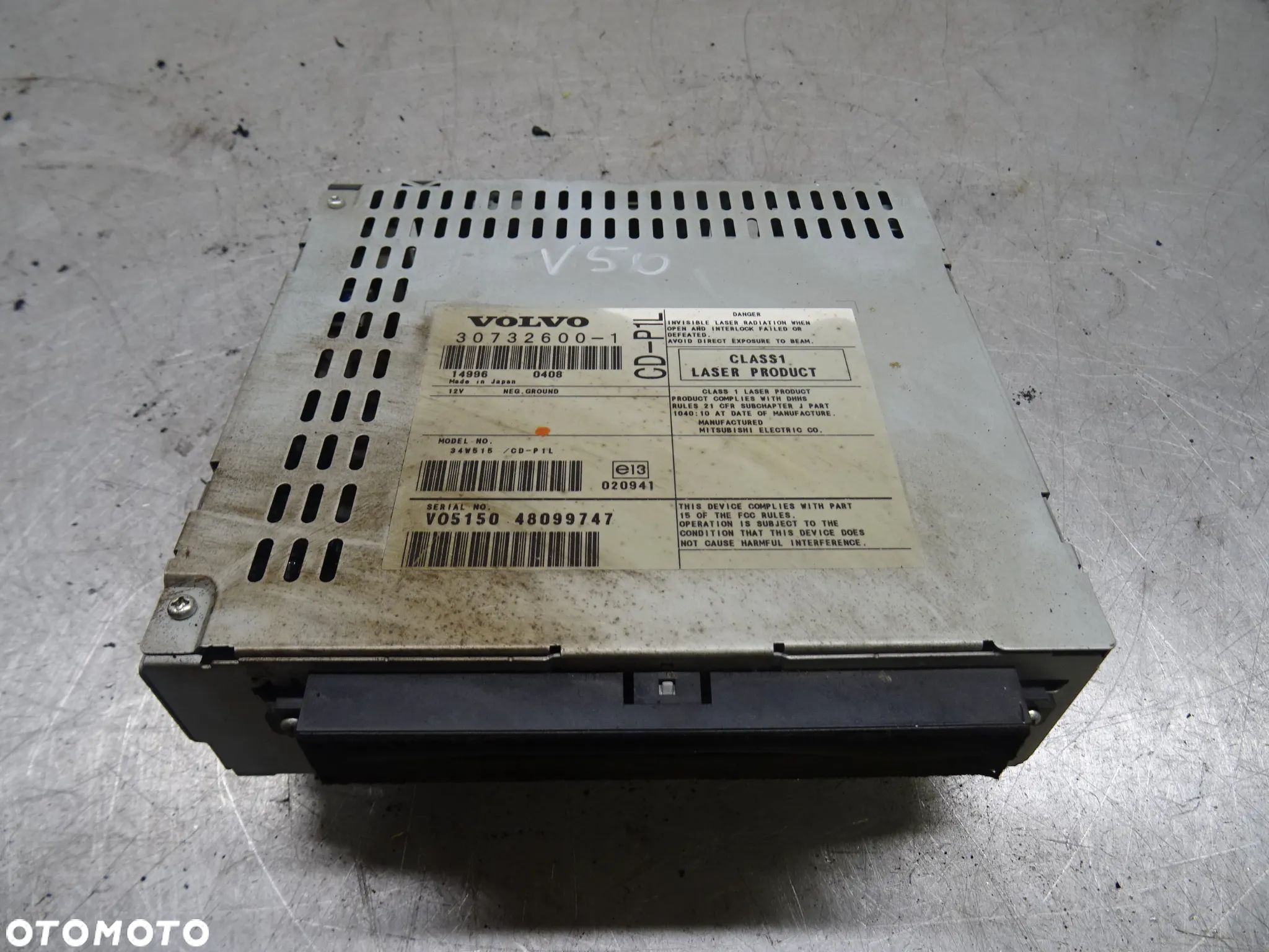 VOLVO V50 2.0TDCI RADIO RADIOODTWARZACZ CZYTNIK PŁYT 30732600 - 1