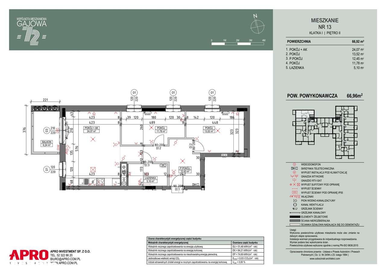 Gajowa 72 | mieszkanie 3-pok. | M-02-13 - Pełny obrazek: 2/6