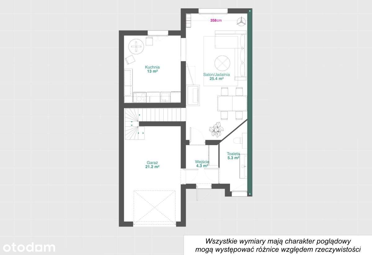 Bliźniak 118 m², 3 sypialnie, ogród-16