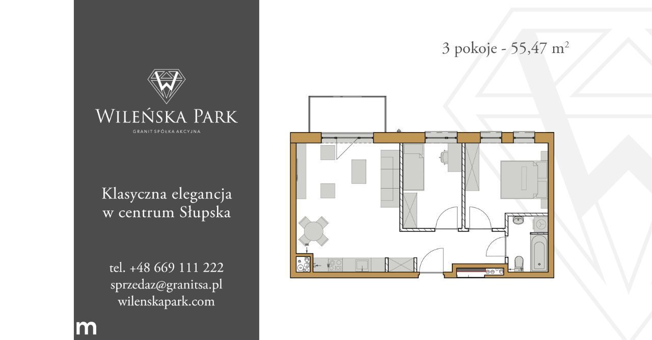 Wileńska Park |B7|3 pokoje z balkonem