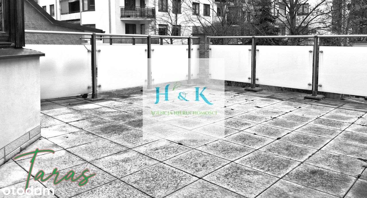 Przestronne 2-pokoje, 40- metrowy taras, balkon, g-4