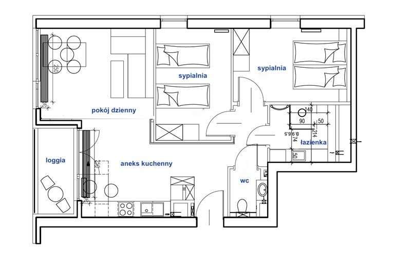Apartament 3pok/garaż/komórka/Sea Towers-18