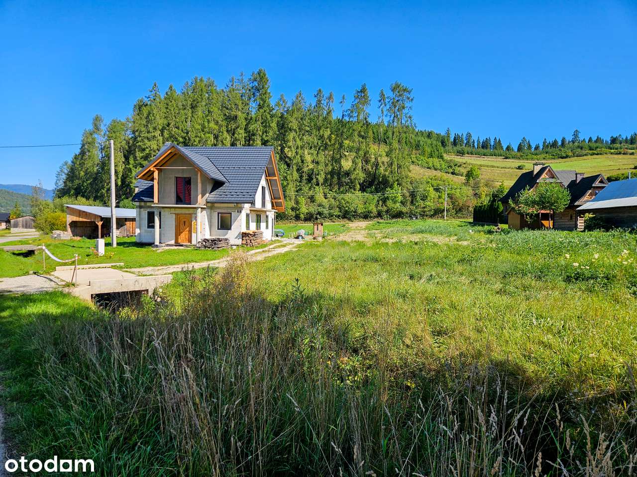 Trzy działki budowlane 850, 948, 1029 m2 -natura, góry blisko jezioro.-5