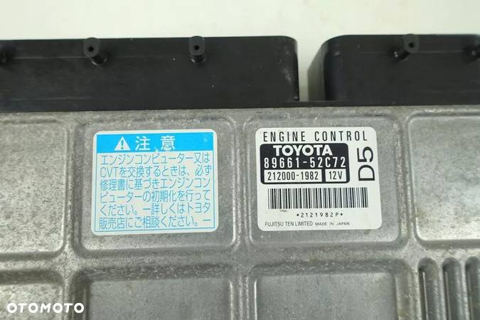 KOMPUTER SILNIKA TOYOTA YARIS 2 II VITZ 1.0 89661-52C72 212000-1982 - 3