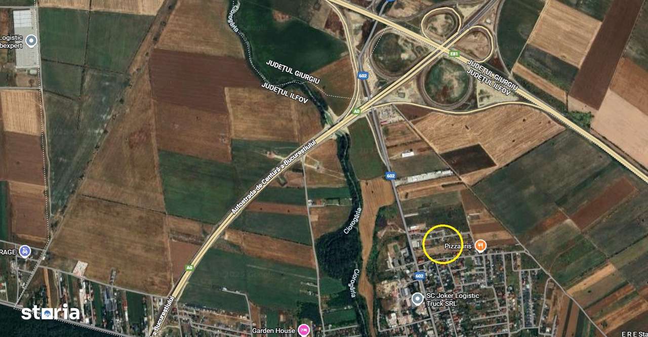 Vanzare teren intravilan Ciorogarla, 350 mp, in apropierea A1 / A0-4