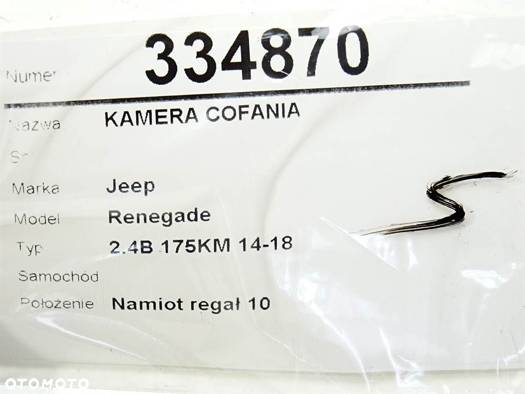 KAMERA COFANIA JEEP RENEGADE SUV (BU, B1, BV) 2014 - 2022 2.4 129 kW [175 KM] benzyna 2015 - 2022 - 7