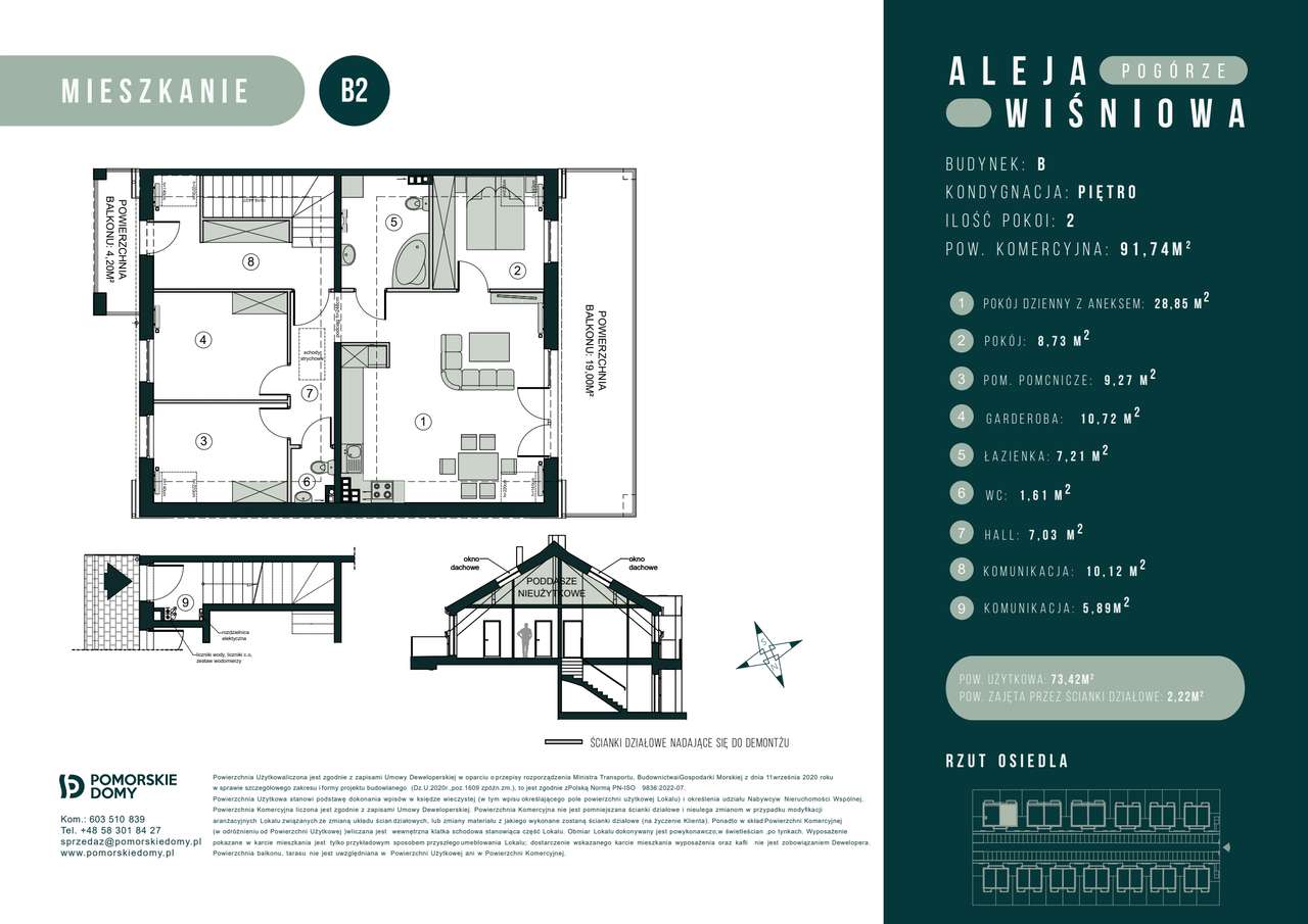 Aleja Wiśniowa Pogórze | mieszkanie 91,74 m2 |B_2 - Pełny obrazek: 2/9