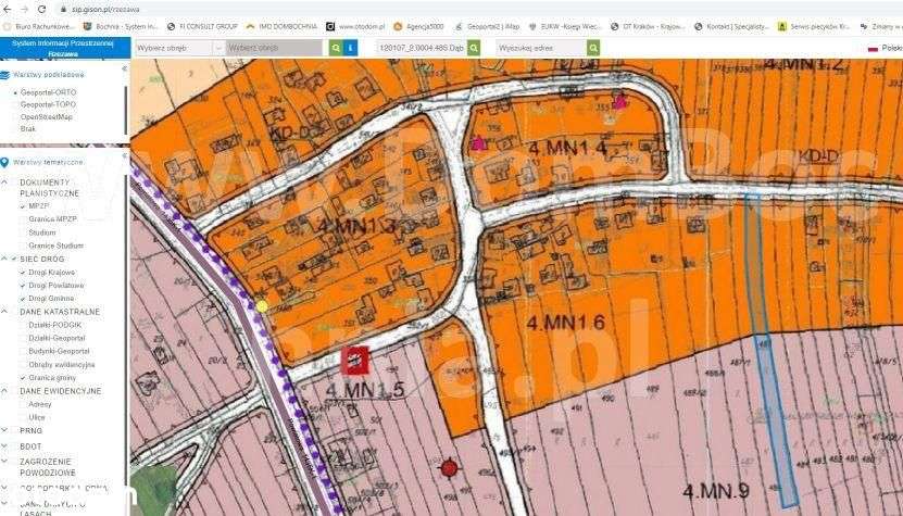 Dąbrówka k.Bochni wąska działka budowlana-4
